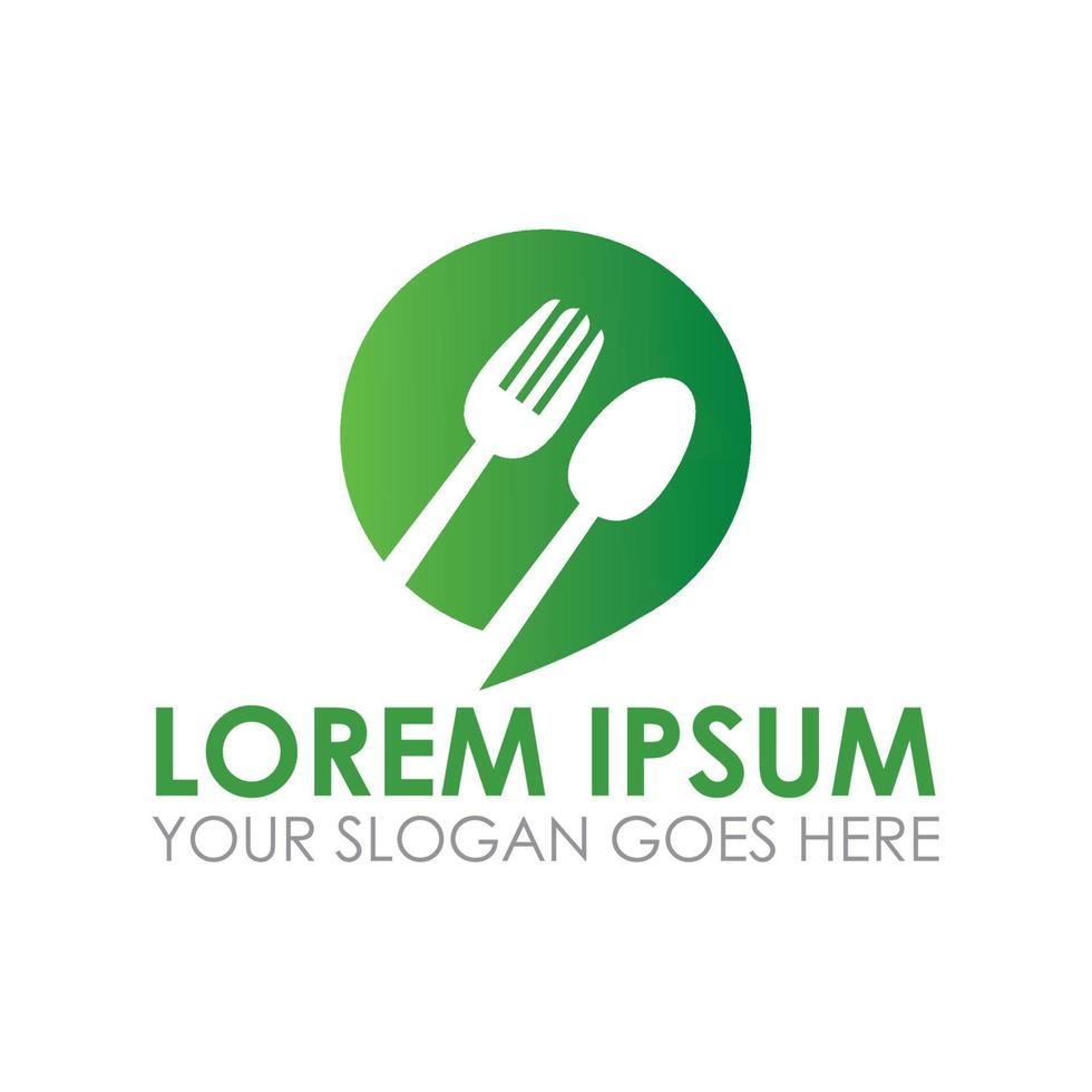 vector de conversación de comida, logotipo de restaurante