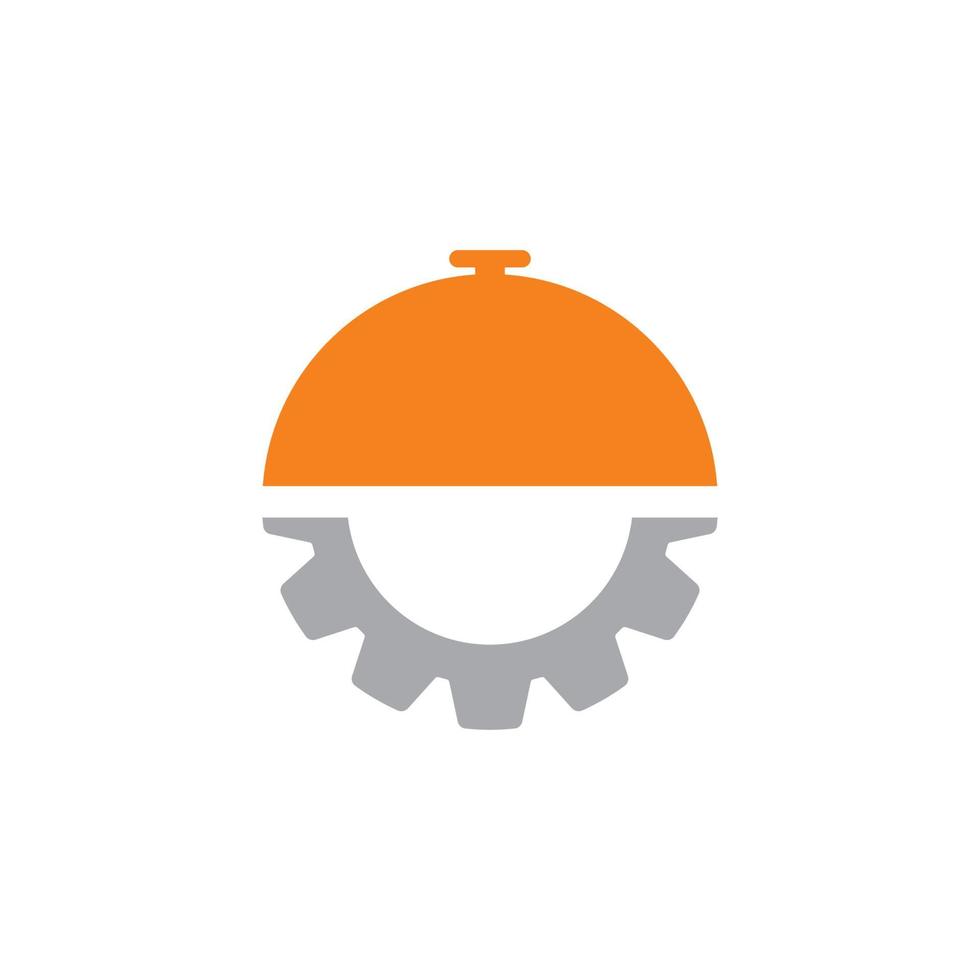 restaurant gear logo , tech cook logo vector