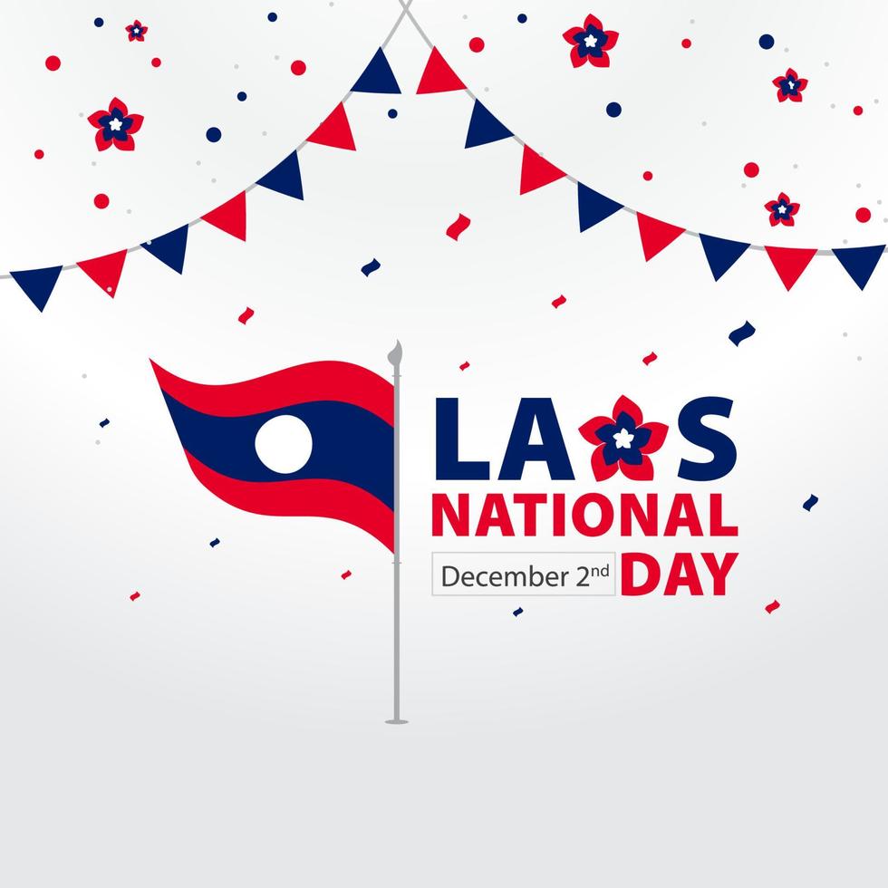 Laos National day template design vector