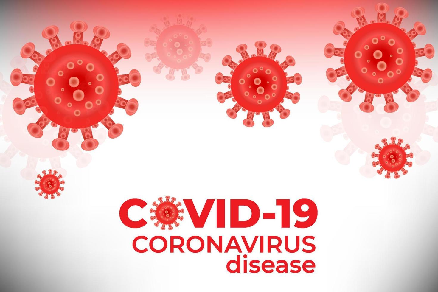 Coronavirus covid-19 pandemic infection spreading background design vector