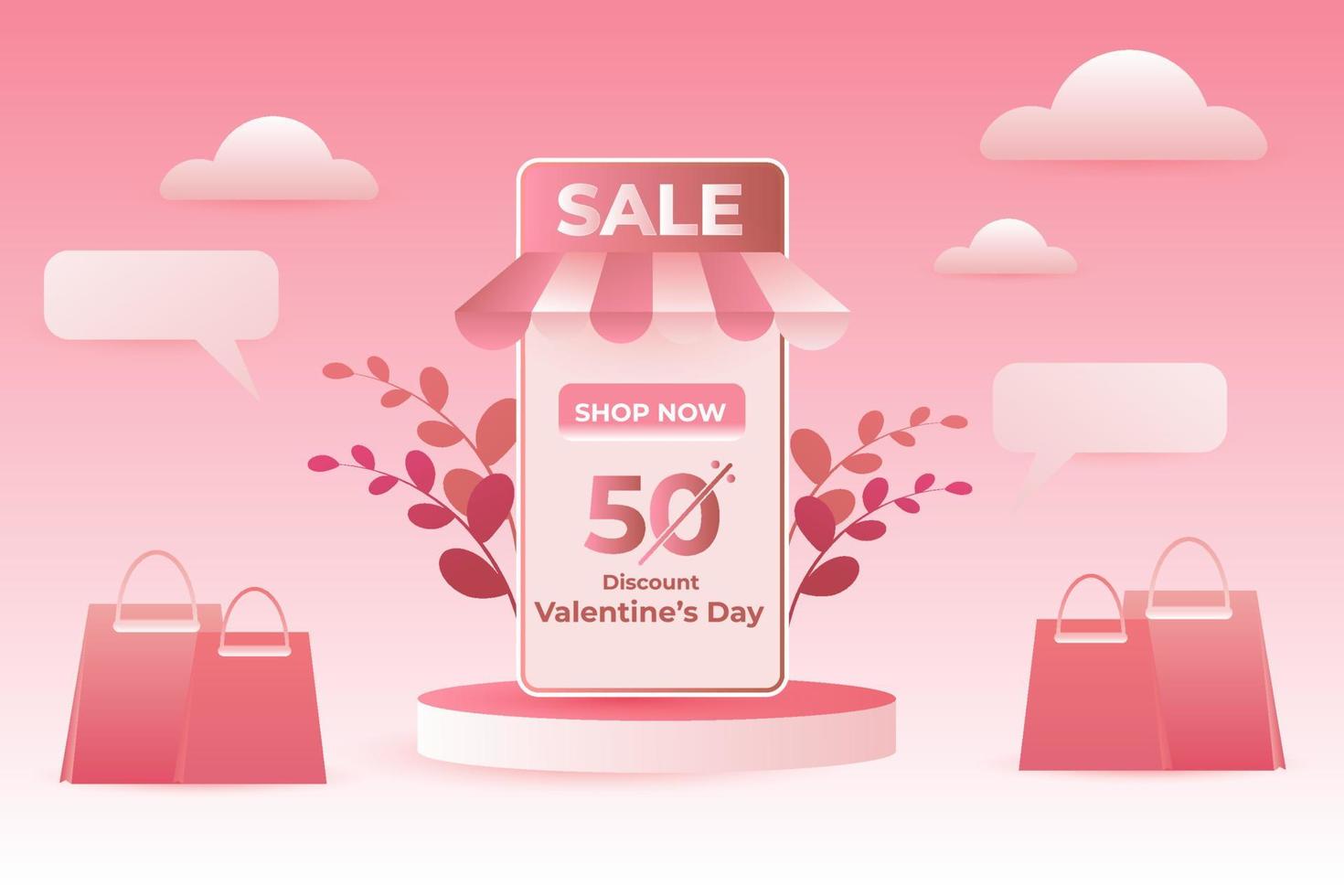 Valentine Sale Online 2022-01 vector