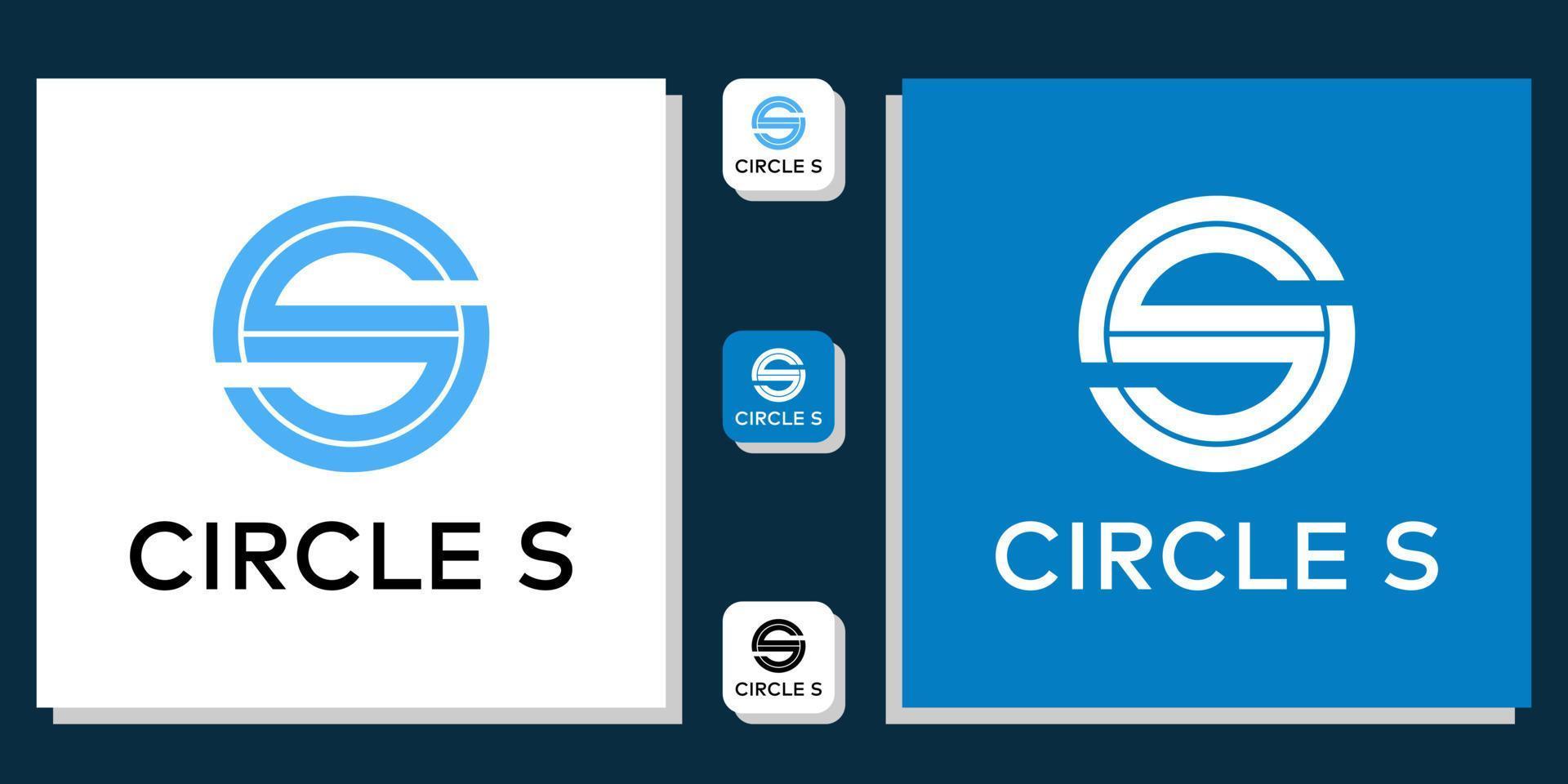 symbol monogram shape letters illustration art simple modern line icon with app template vector