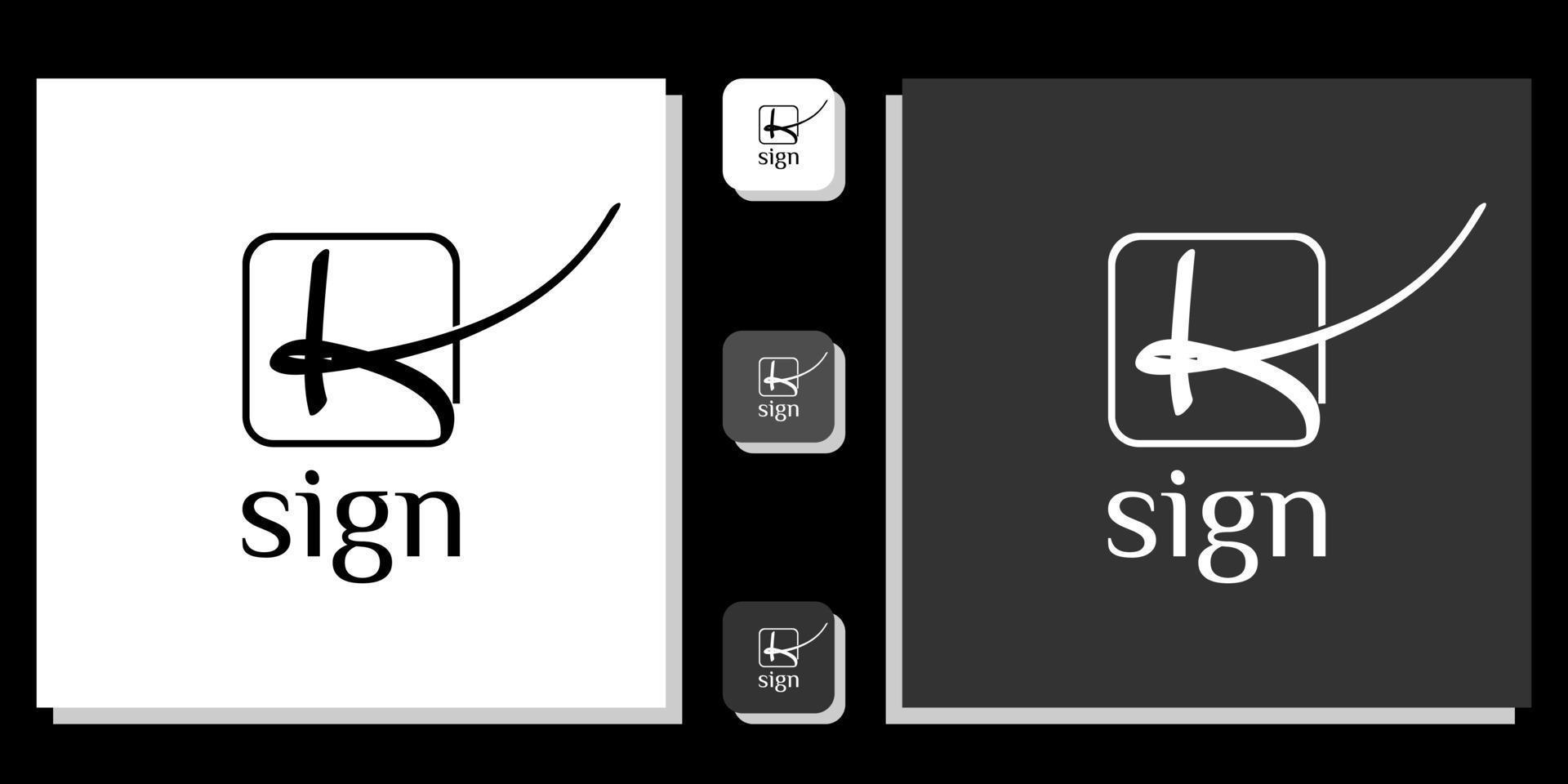 símbolo monograma forma letras ilustración arte simple línea moderna icono con plantilla de aplicación vector