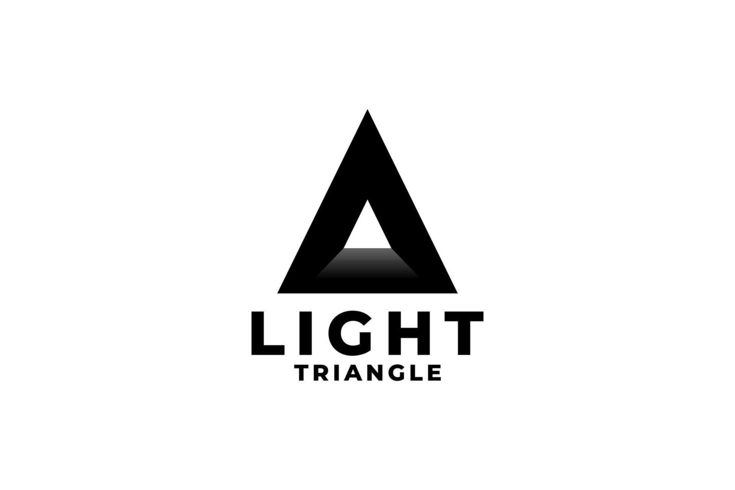 triángulo con rayos de luz. logo elegante para cualquier negocio. vector