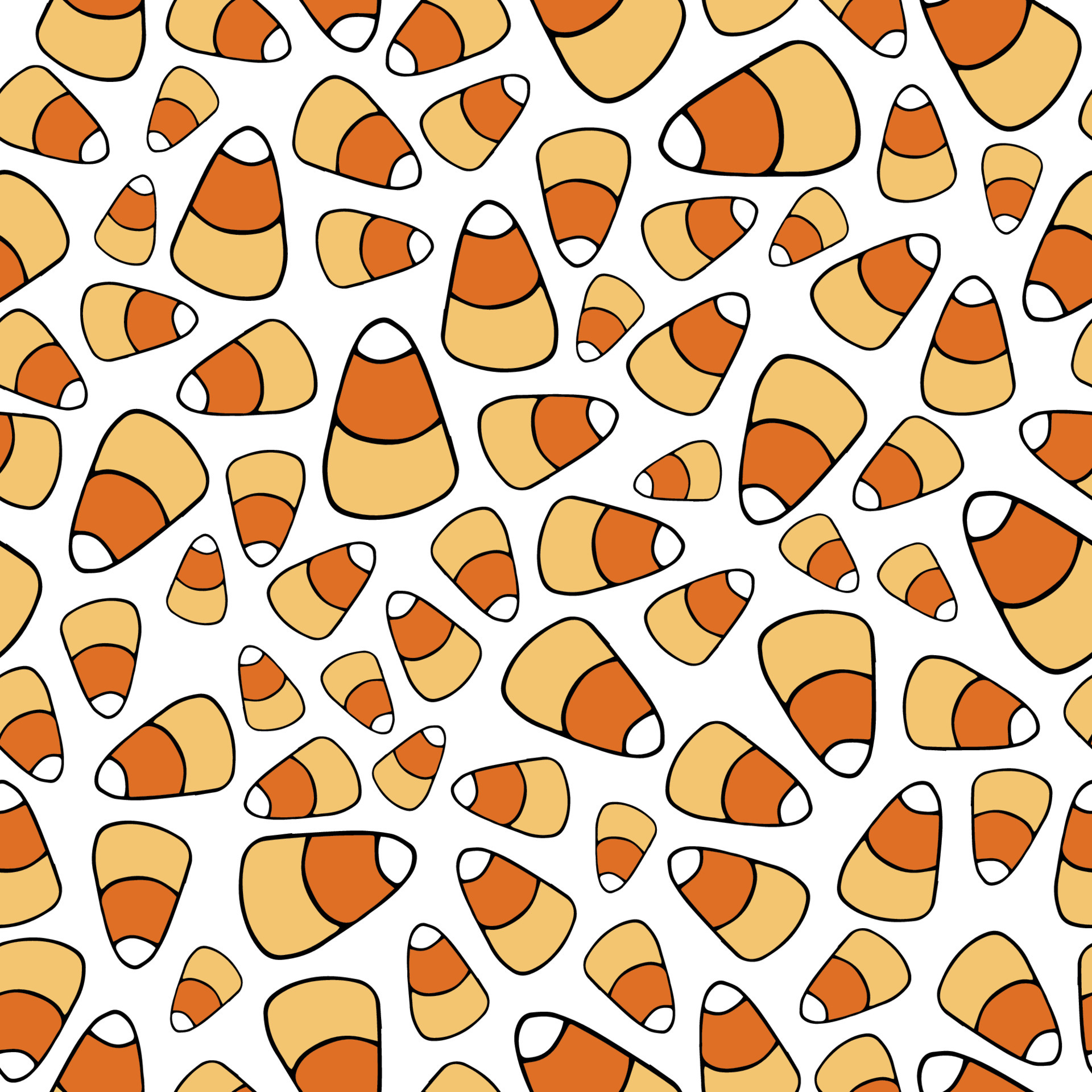 Happy Halloween vector seamless pattern Candy corn background Holiday  colorful texture for wrapping wallpaper textile scrapbooking Hand drawn  vector illustration in doodle style 5367588 Vector Art at Vecteezy