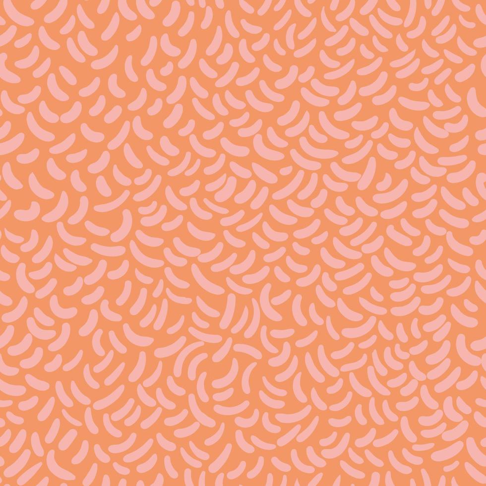 Hand-drawn striped vector seamless pattern with short oblique strokes in coral colors. Lines, shapes, curves texture for paper, gift wrap, wallpapers, fabric, textile design.