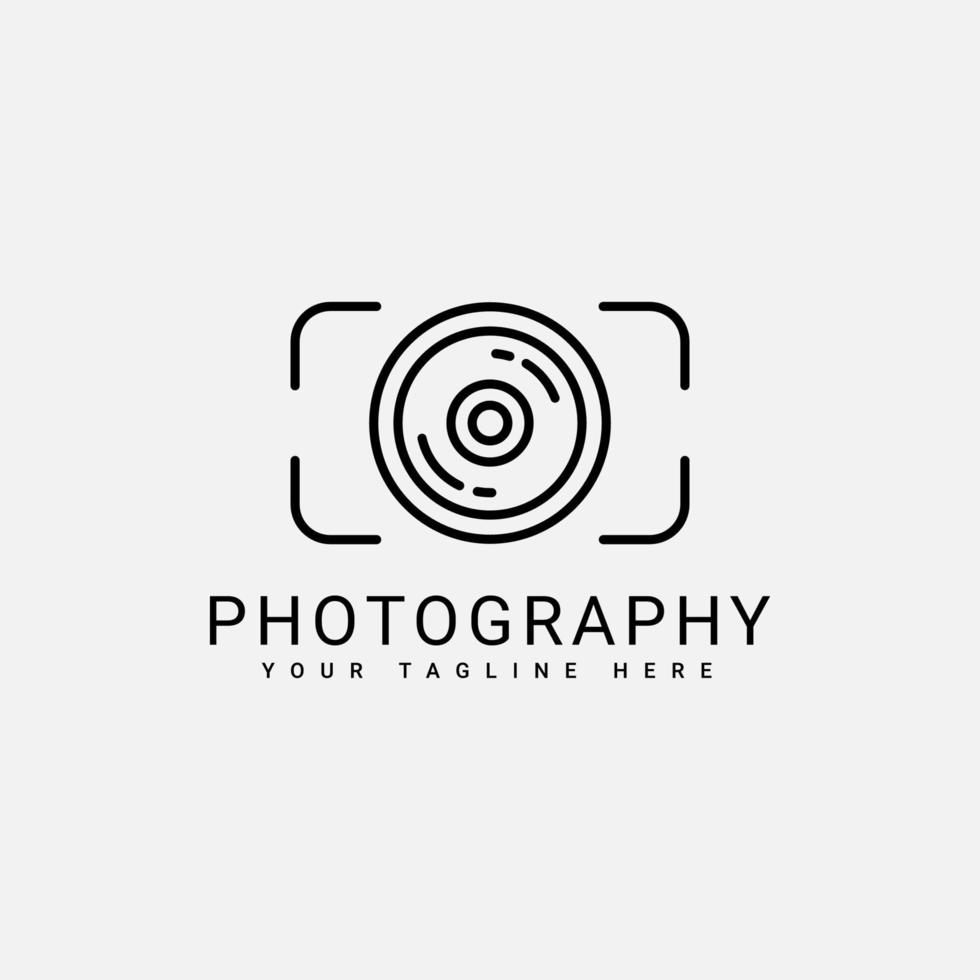 plantillas de diseño de logotipo de fotografía con iconos de cámara vector