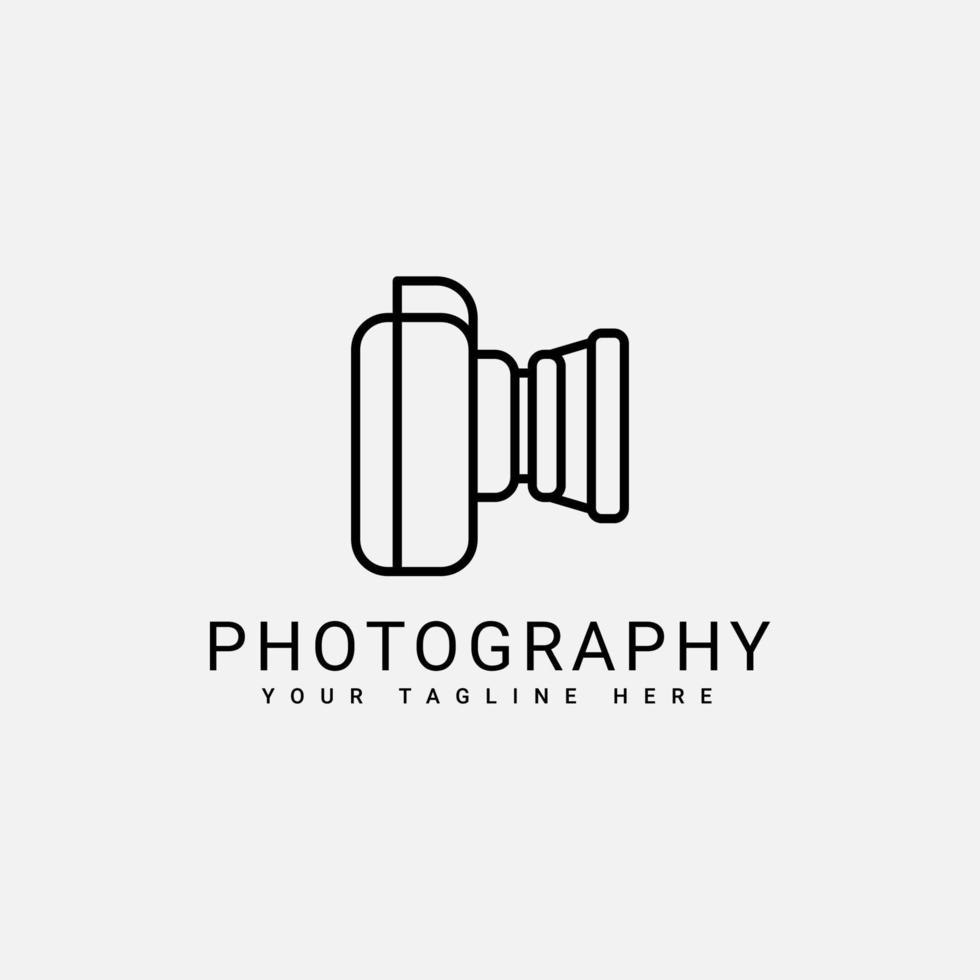 Dslr Camera Lens Photographer Photography Logo Icon Design Template vector