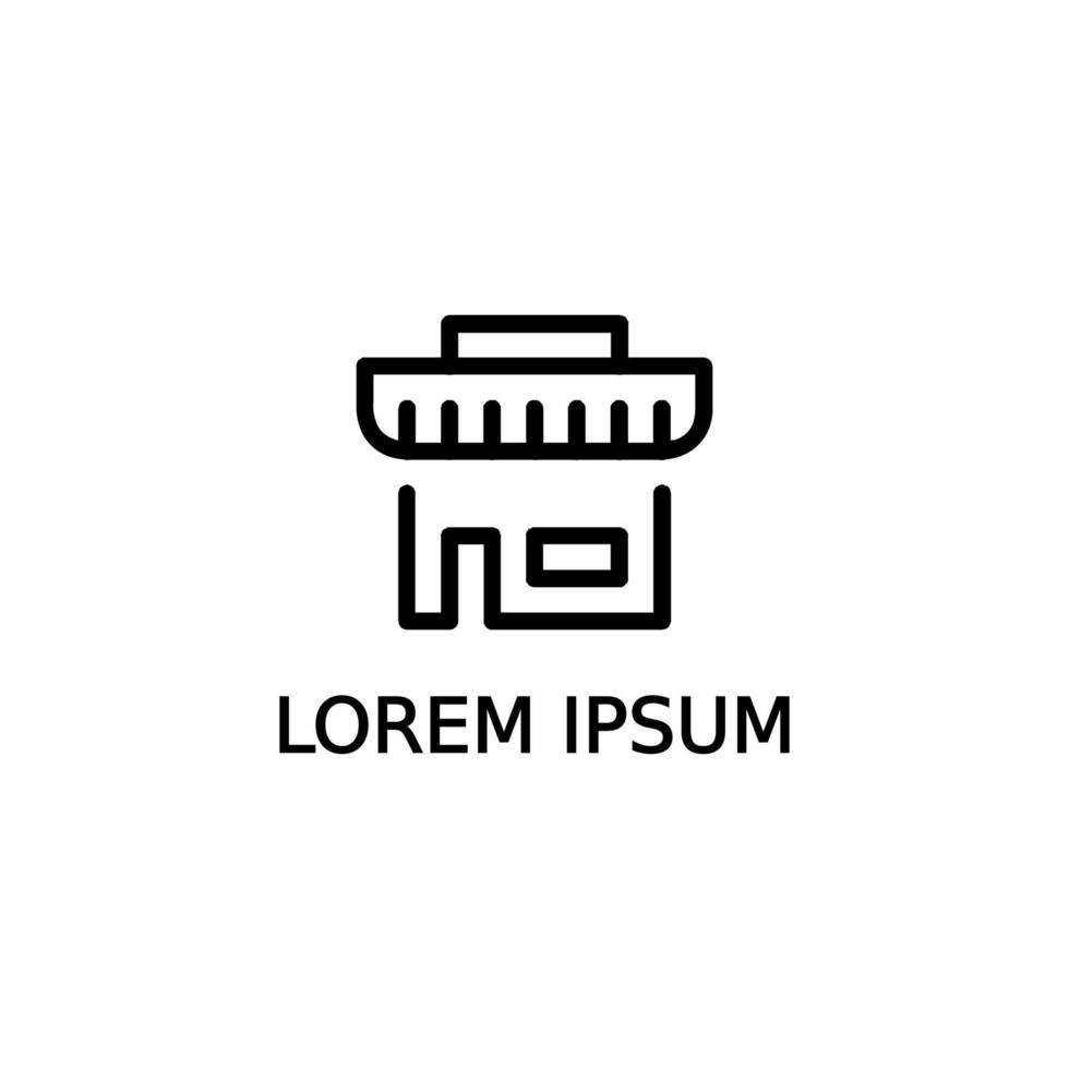 Shop Store Kiosk Stall Logo Icon Design Concept vector