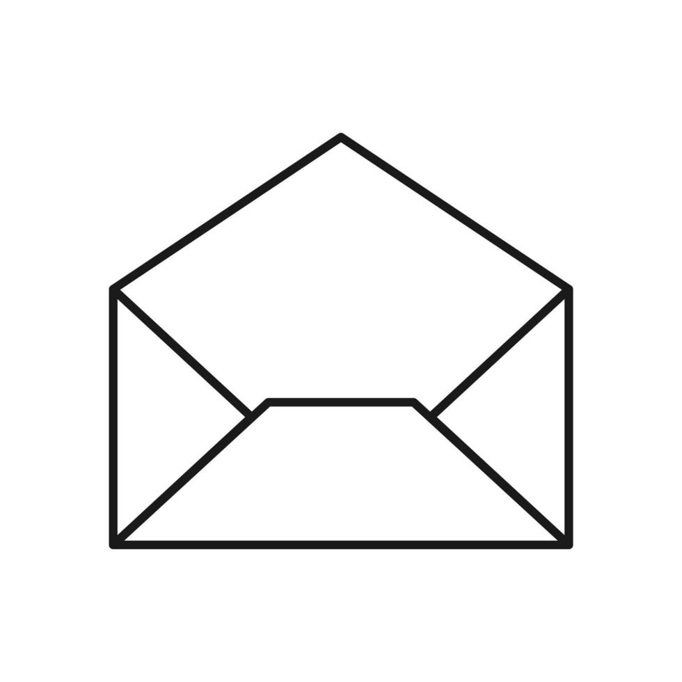 The envelope icon is open, vector graphics.