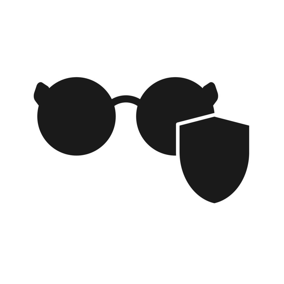 Stylish hipster glasses with protection sign vector