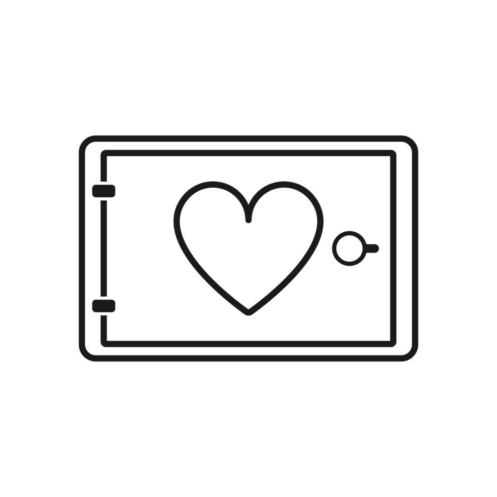 Security safe icon with heart sign vector