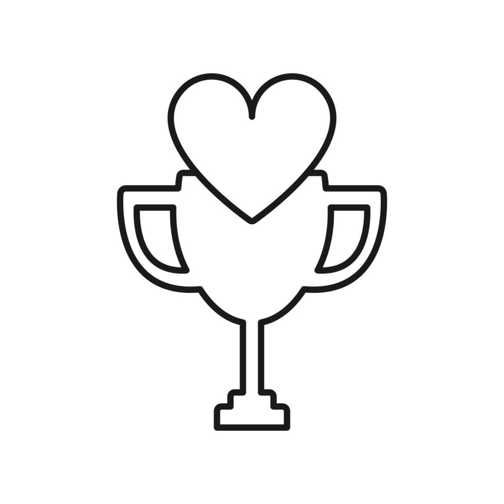 Love Trophy Logo Icon Design vector