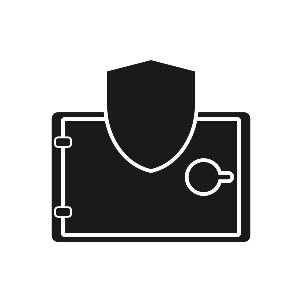 Security safe icon with protection sign vector