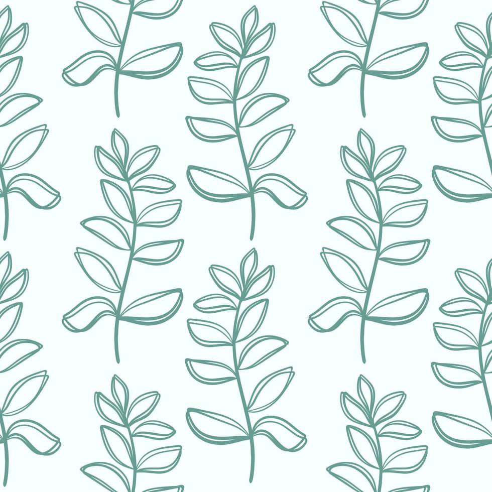 Greenery seamless pattern vector illustration