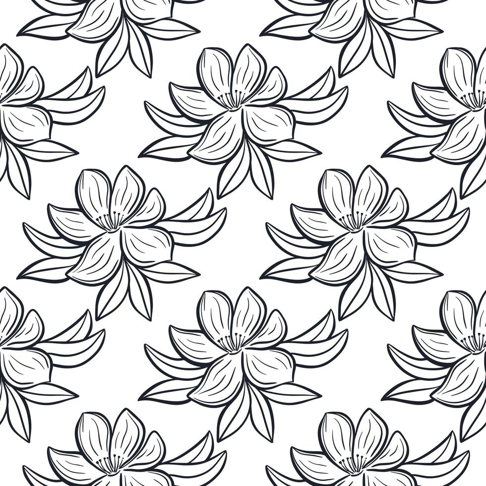 Floral wallpaper seamless pattern vector