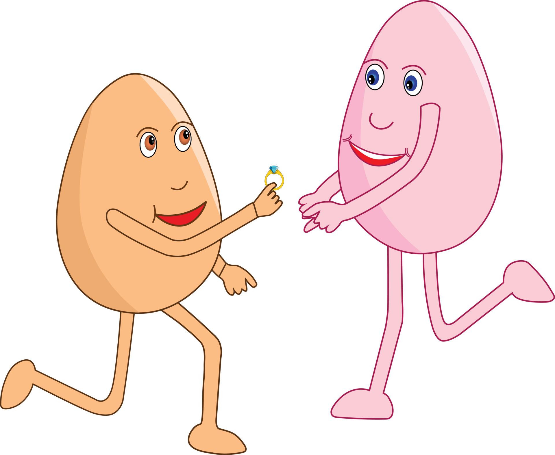 Romantic egg cartoon on knees with a ring in his hand proposing his valentine on the propose day. Vector Illustration. 5368055 Vector Art at Vecteezy Romantic egg cartoon on knees with a ring in his hand proposing his valentine on the propose day. Vector Illustration. 5368055 Vector Art at Vecteezy
