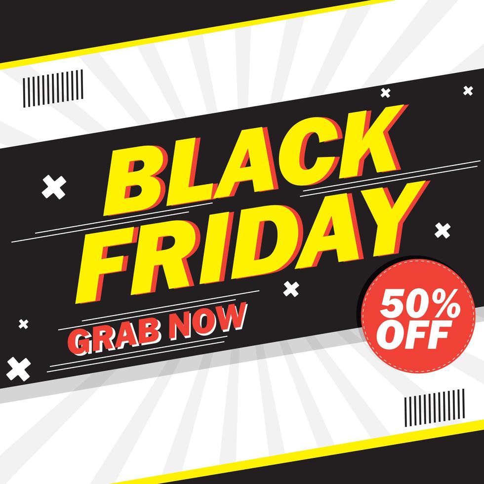 Design Black friday sale banner template for promotion on social media and website vector