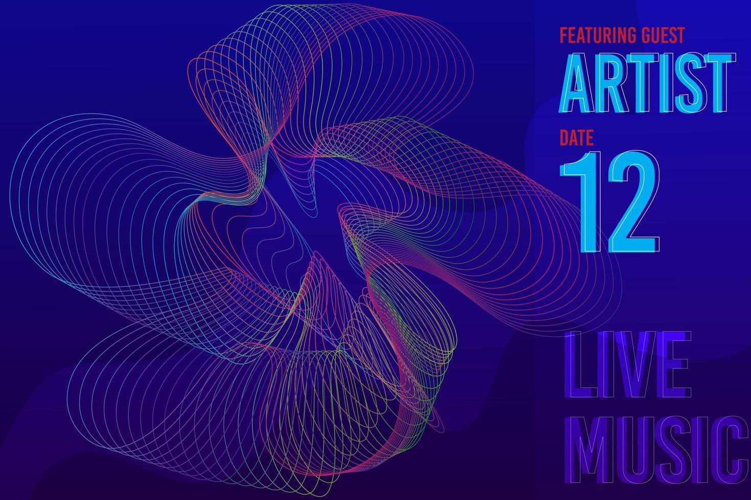 Sound adrenaline Background wave lines flowing dynamic colorfull isolated for concept of AI technology, digital, communication, science, music vector