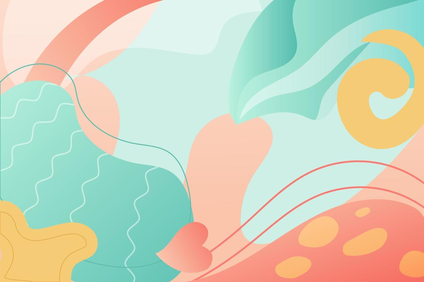 fantasy background nature abstract hand drawn surreal illustration vector