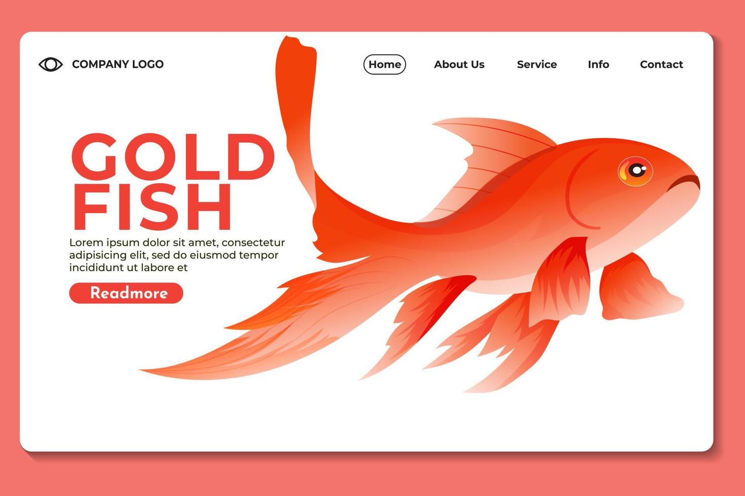 landing page or web page design templates for petshop, aquaspace, fish and betta fish . handrawn  vector illustration concepts for website and mobile website development.