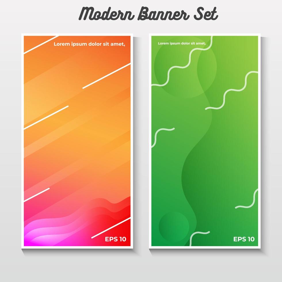modern banner set and Annual report set  illustration abstract  paper layer vector