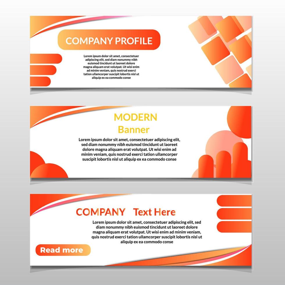 Banner company profile set for promotion business vector