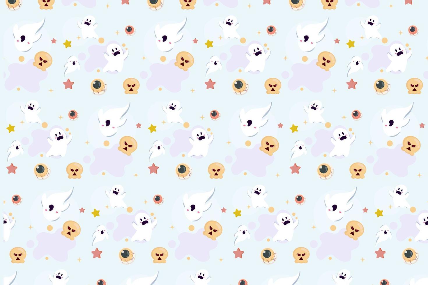 Background pattern art pumpkin ghost special halloween design good for wall art, wallpaper, and for box design product, textile vector
