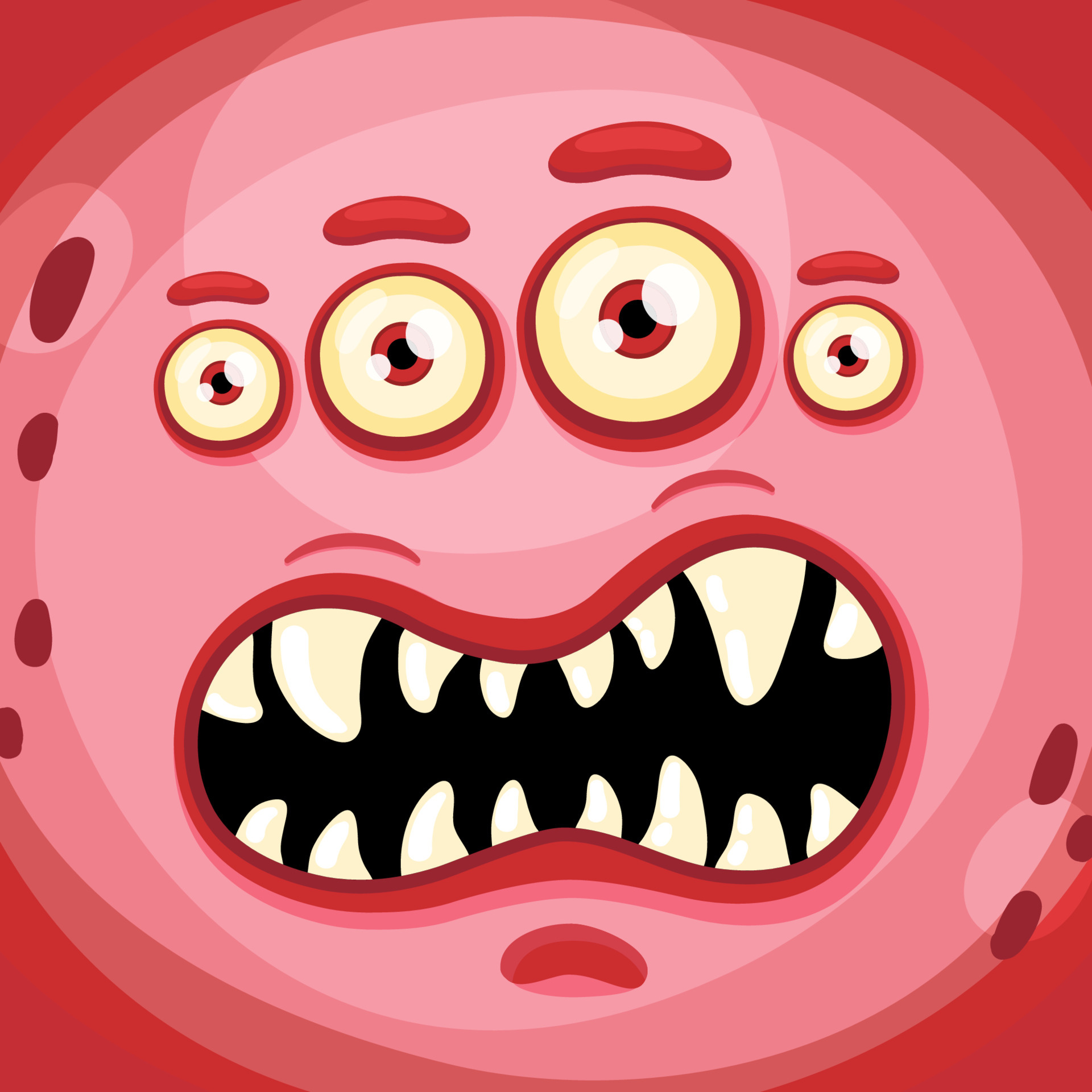 Funny cartoon monster face with crazy eyes. Cheerful face emotions. Illustration of cute, wicked mythical alien creature expression. Halloween party design for kids. Vector isolated 5368505 Vector Art at Vecteezy Funny cartoon monster face with crazy eyes. Cheerful face emotions. Illustration of cute, wicked mythical alien creature expression. Halloween party design for kids. Vector isolated 5368505 Vector Art at Vecteezy