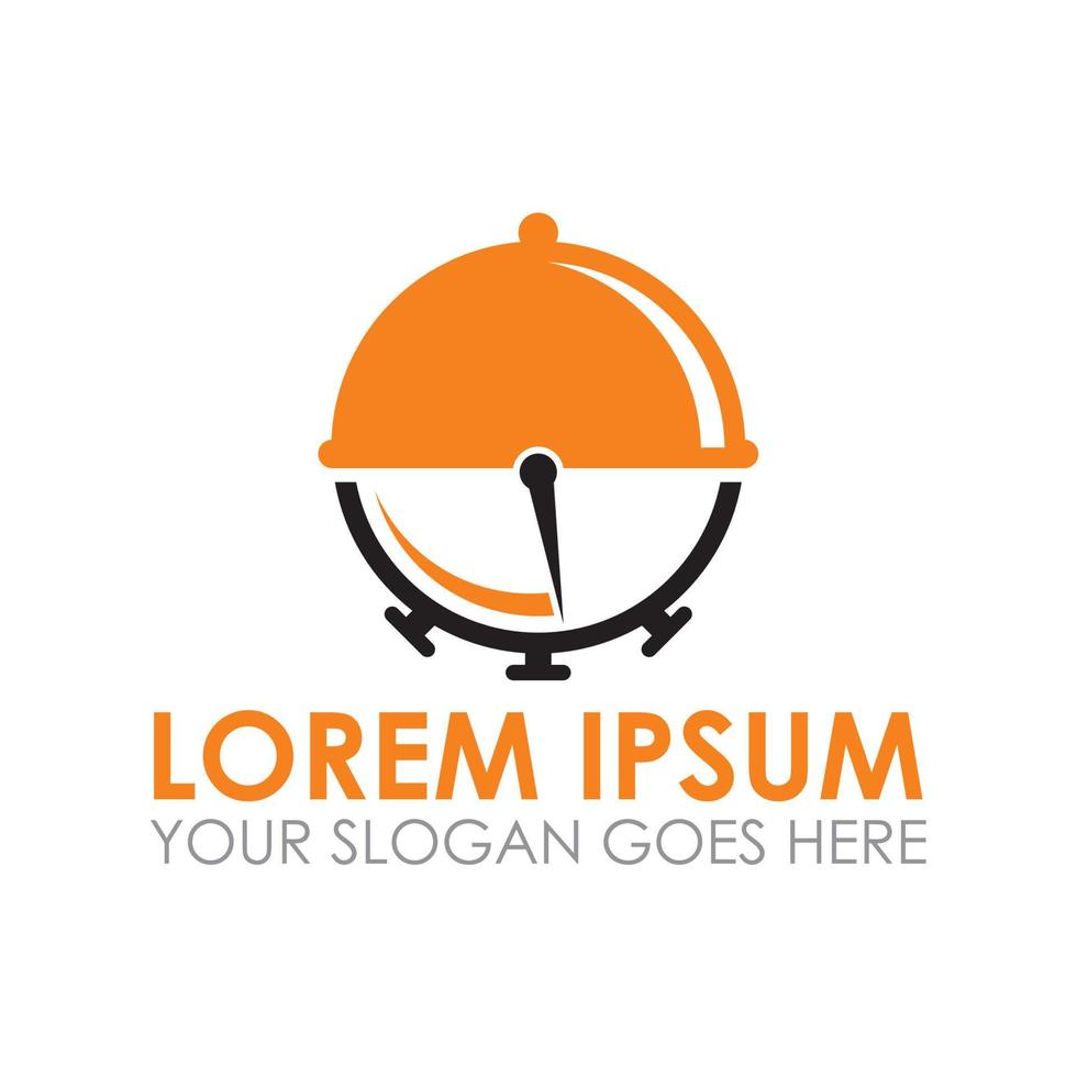fast food vector , time is food logo