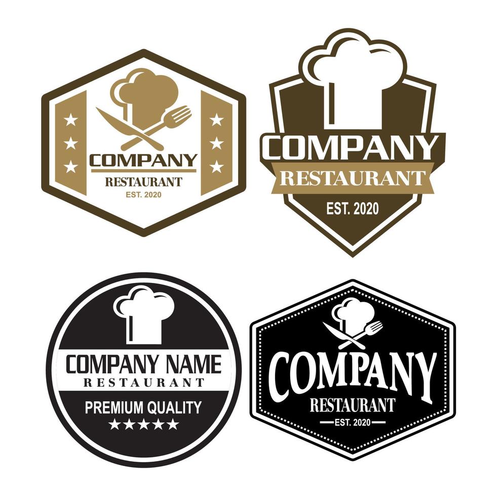 A Set Of Restaurant Vector , A Set Of Food Logo