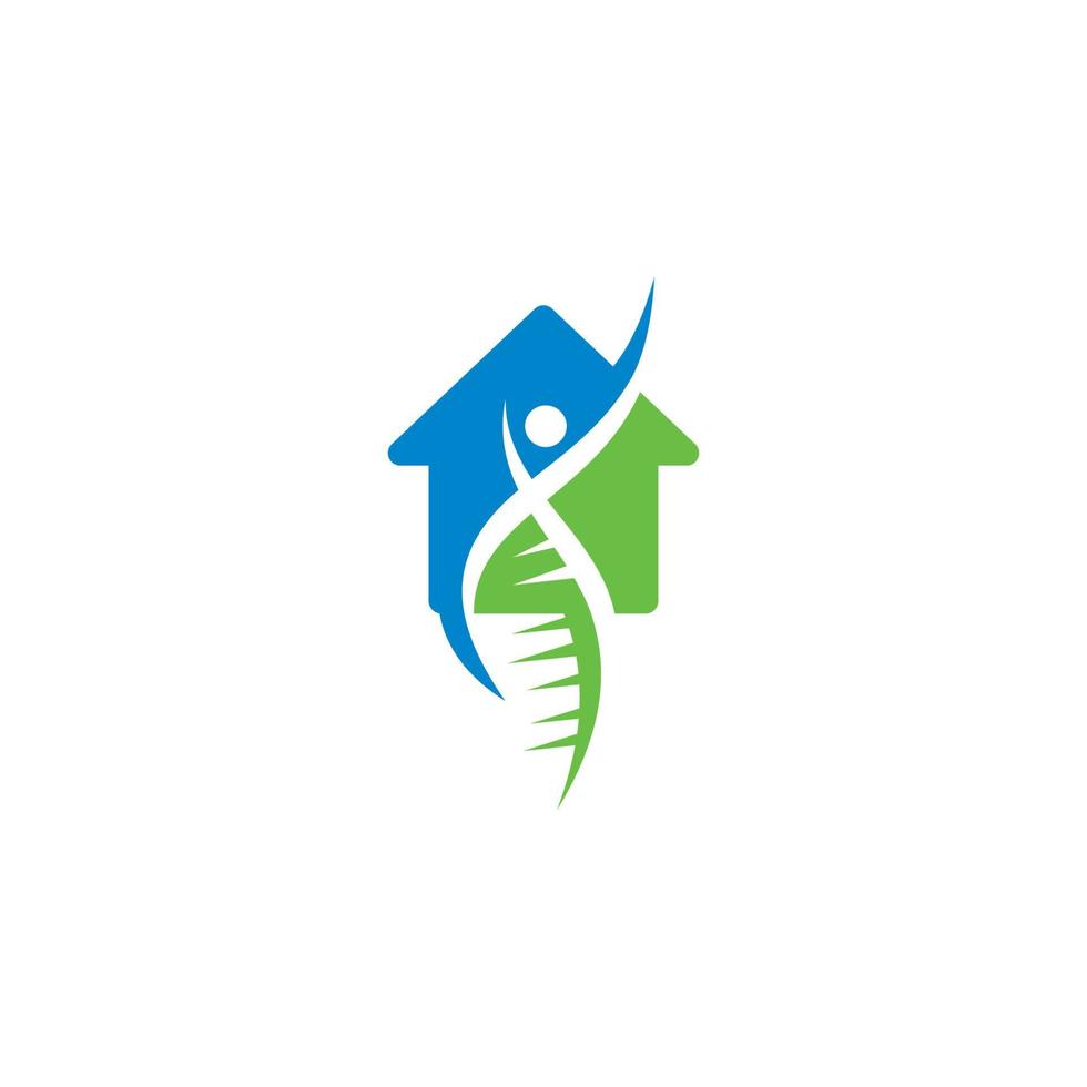 Abstract Dna Home Vector , Health Logo