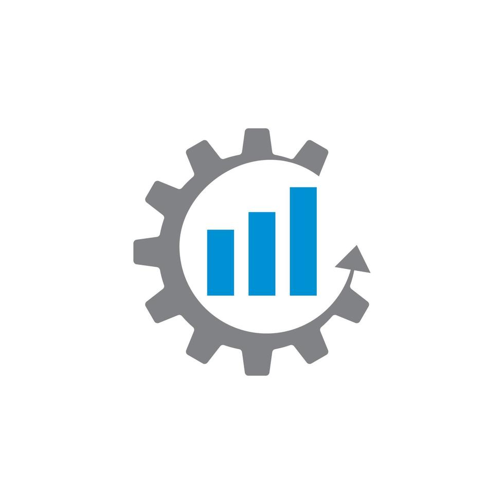 financial logo , gear finance logo vector