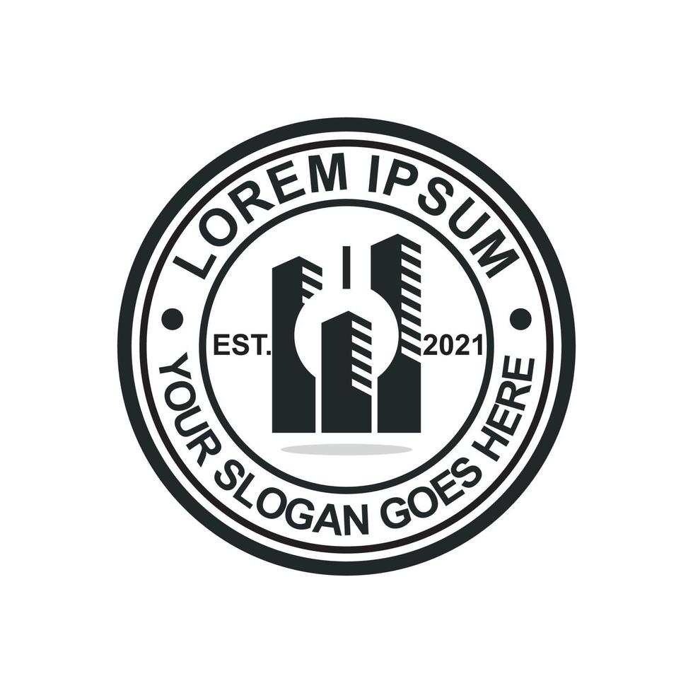 logotipo de la industria de fábrica, vector de logotipo industrial