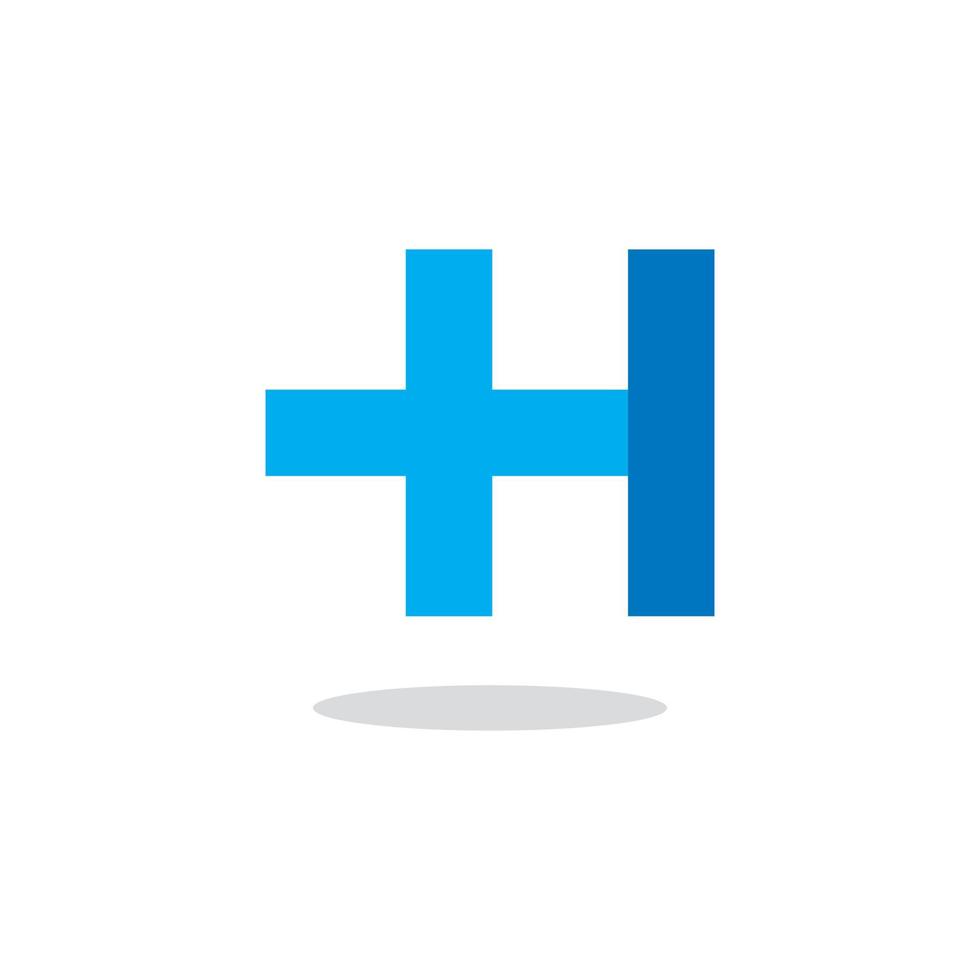 logotipo médico h, vector de logotipo saludable