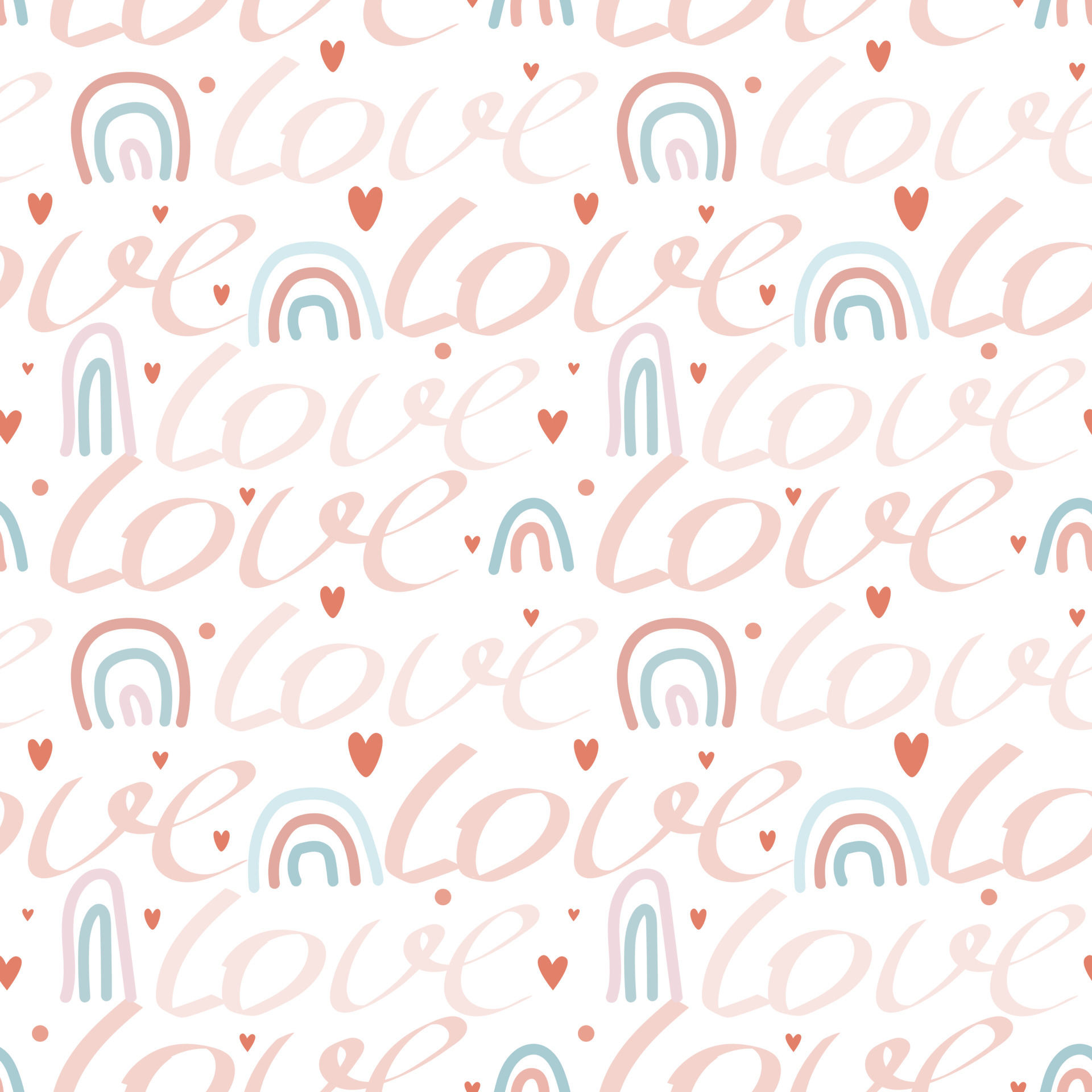 Mystic boho love modern abstract seamless pattern heart trend style.  Valentines day, romance endless texture, background, wallpaper, textile.  Vector illustration Stock Vector by ©Amelie1 534869318