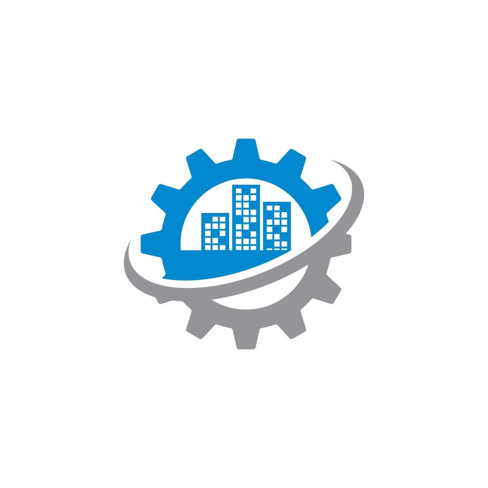 logotipo de construcción, vector de logotipo de la industria
