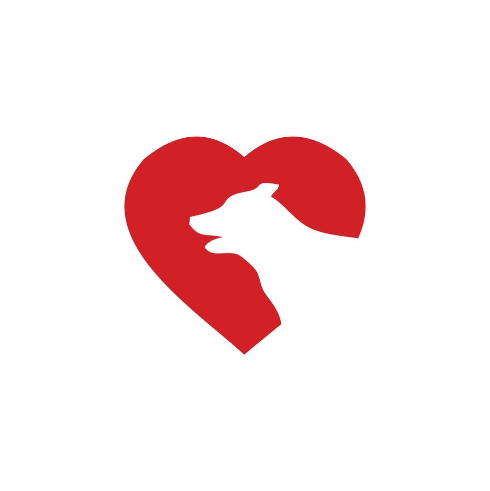 logotipo de cuidado de mascotas, logotipo de amante de los animales vector
