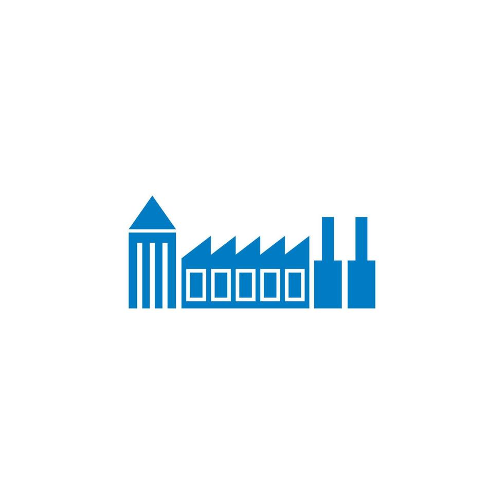 vector de fábrica abstracto, logotipo de la industria