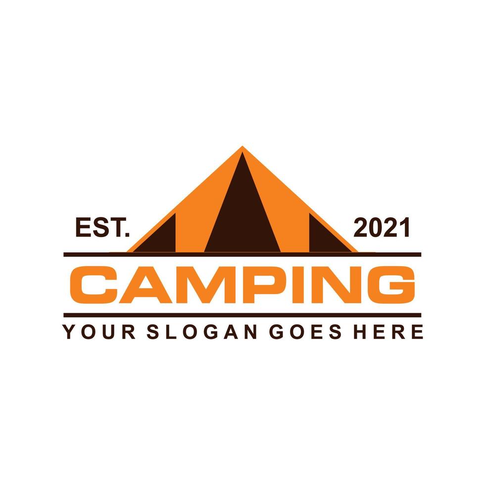 logotipo de campamento, logotipo de aventura vector