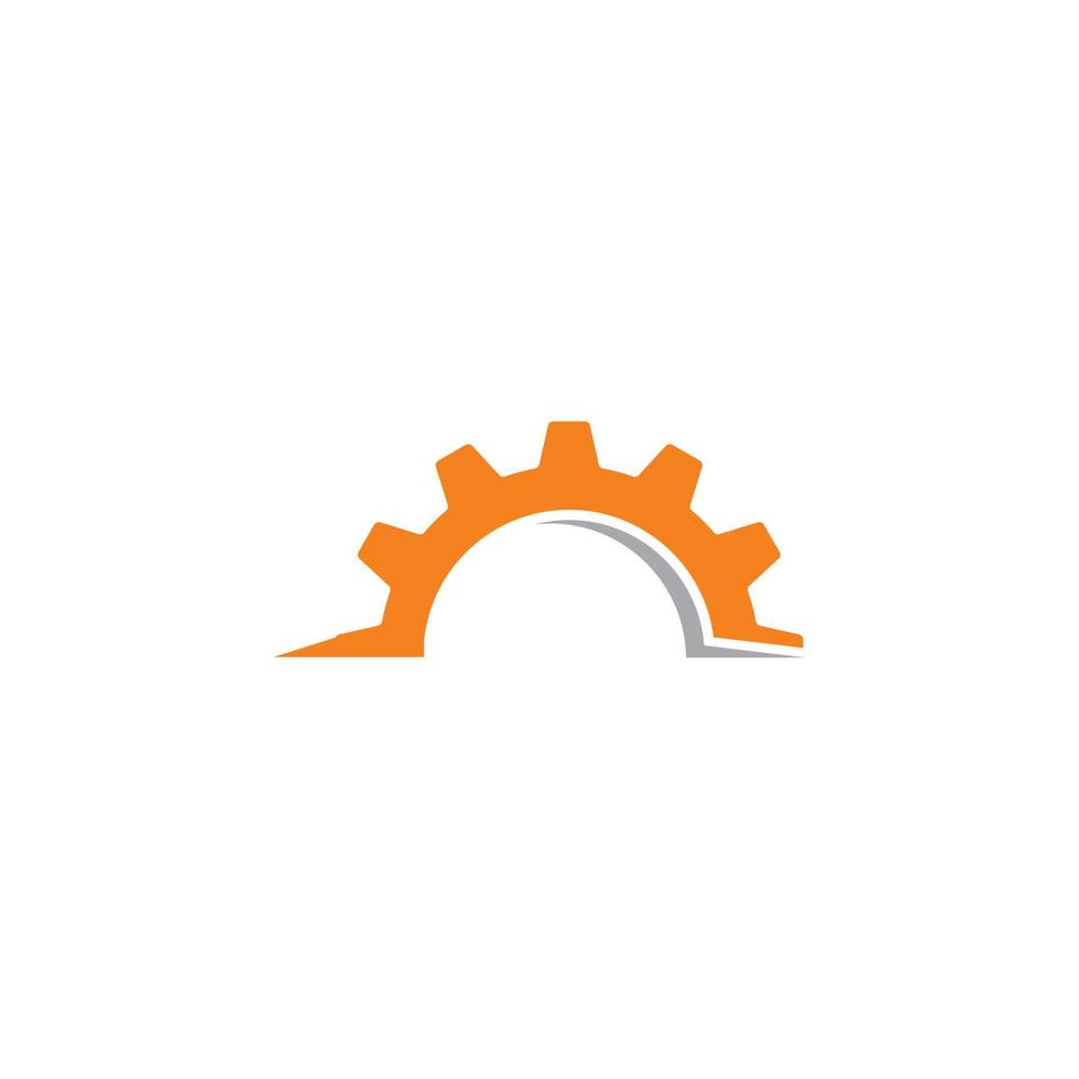 logotipo de engranajes, vector del logotipo de la industria