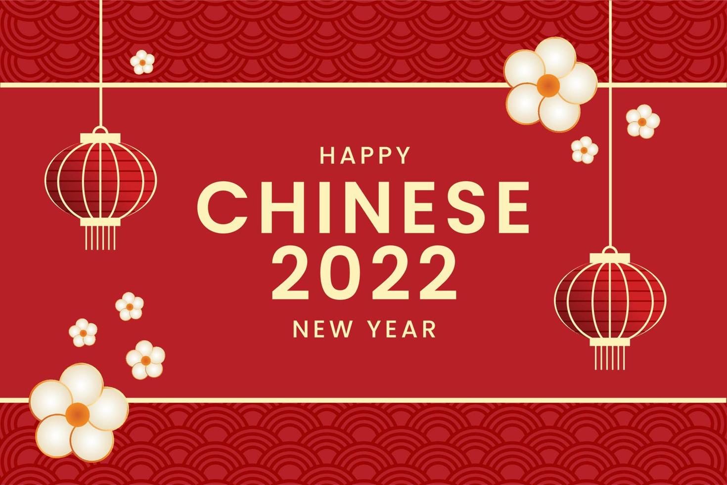 Realistic chinese new year 2022 vector