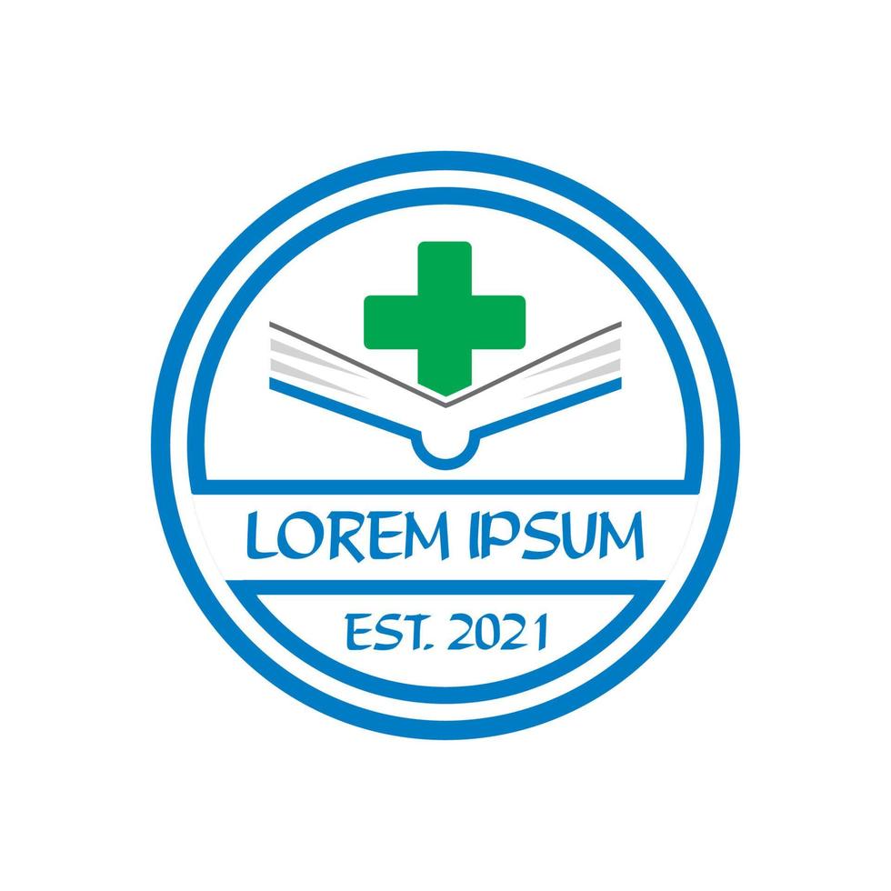 medical book logo , medical logo vector