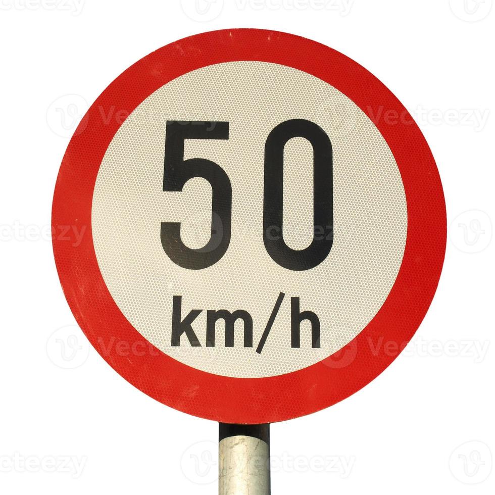 Speed limit sign photo