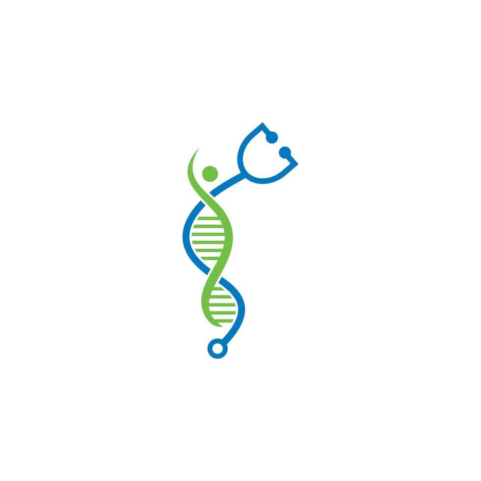 logotipo de ADN saludable, logotipo de cuidado de ADN vector