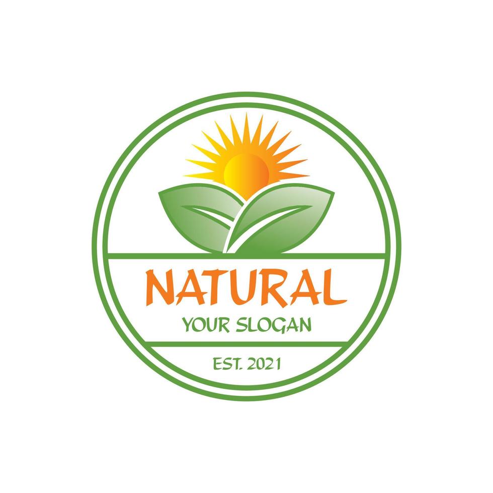 logotipo de agricultura, vector de logotipo natural