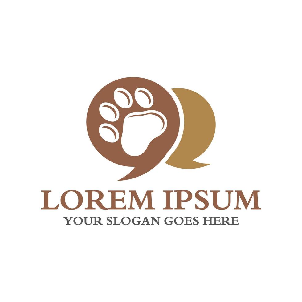 pet talk logo , pets care logo vector