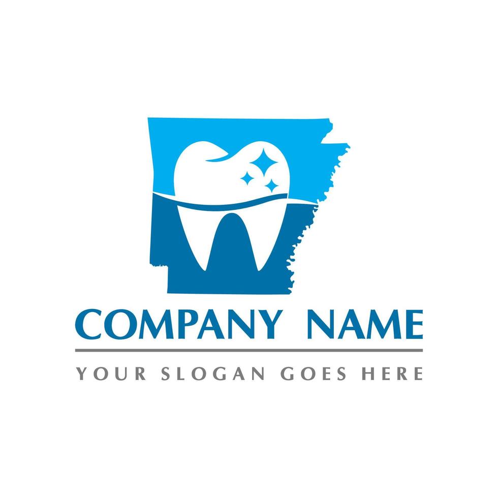 vector dental, logotipo abstracto dental de arkansas