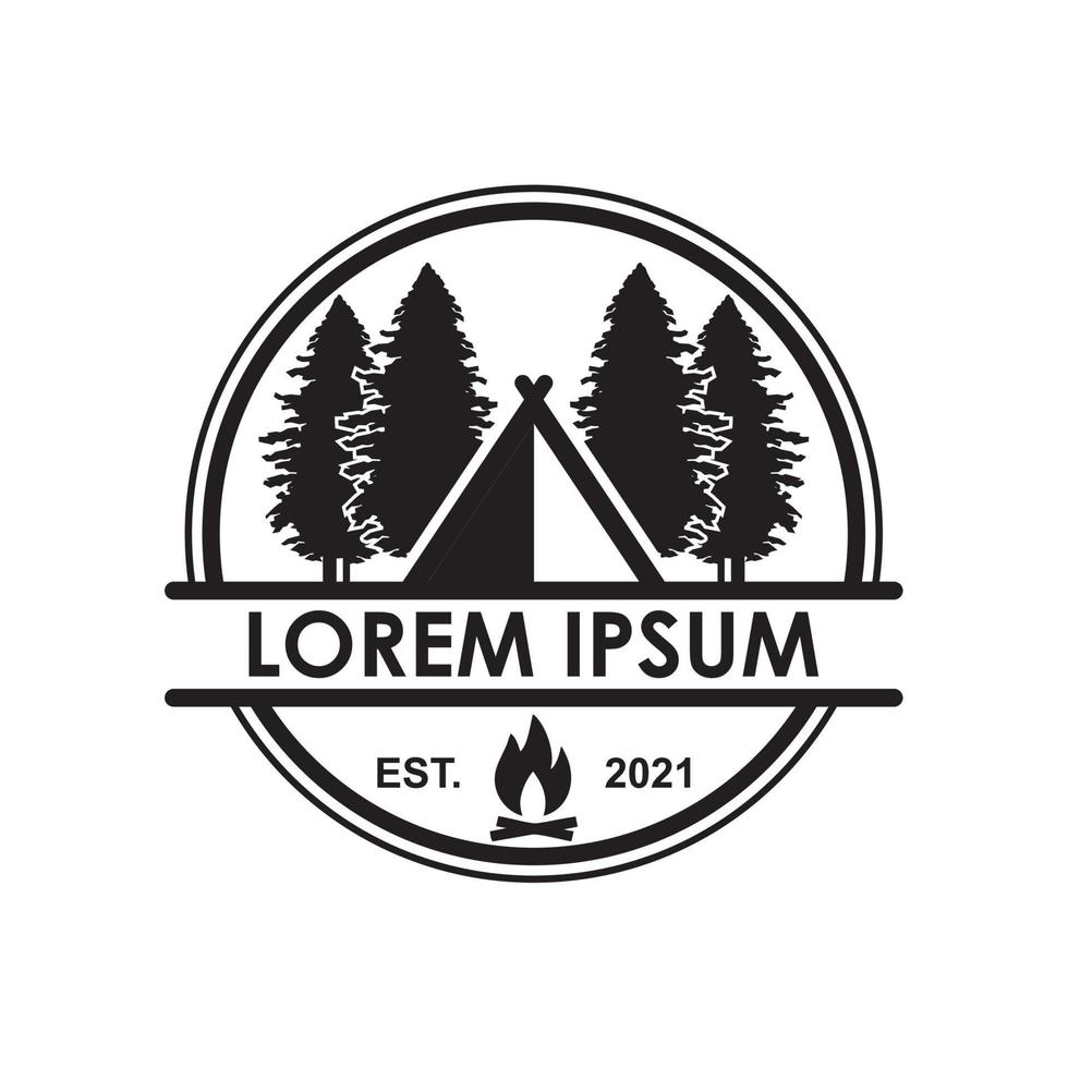 camping vector , adventure logo vector