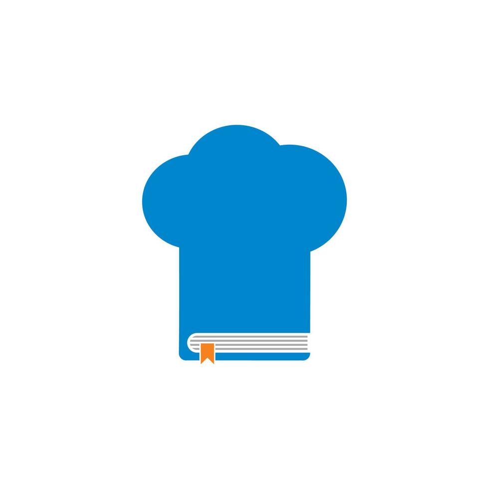 vector de libro de chef, logotipo de comida